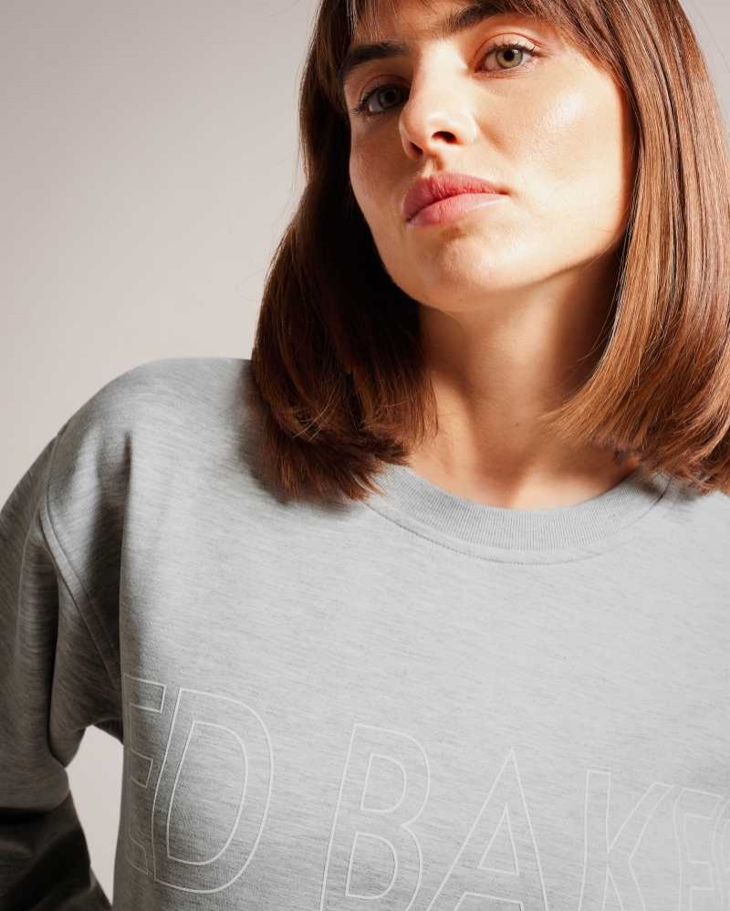 Grey Ted Baker Lorito Logo Sweatshirt | ZA0001316