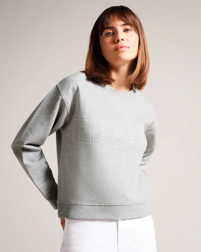 Grey Ted Baker Lorito Logo Sweatshirt | ZA0001316