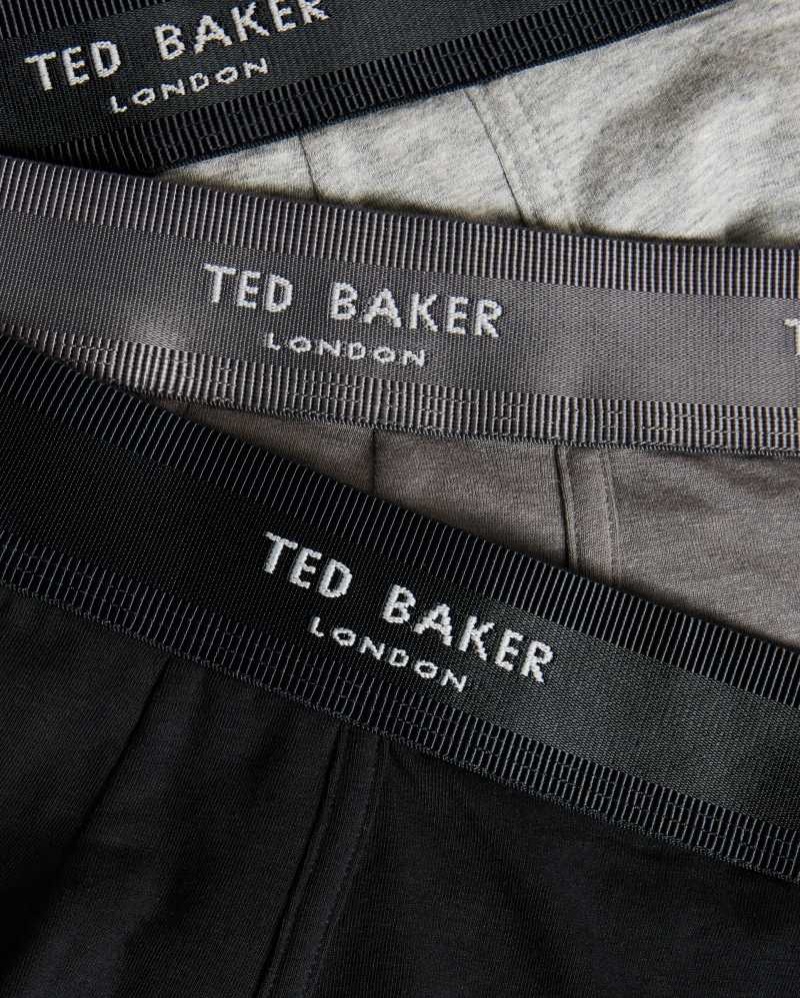 Grey Ted Baker Nino 3 Pack Assorted Trunks | ZA0001593