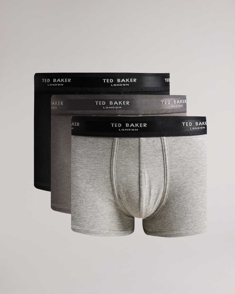 Grey Ted Baker Nino 3 Pack Assorted Trunks | ZA0001593