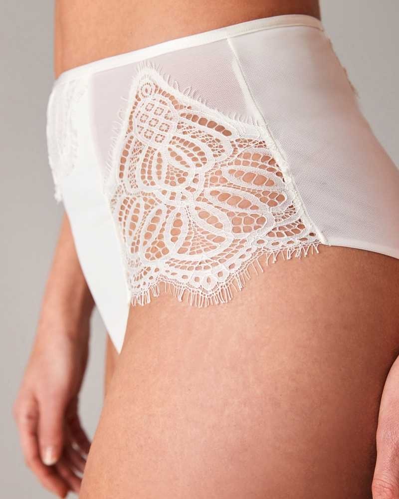 Ivory Ted Baker Roxiii High Waisted Lace Bridal Brief | ZA0000800