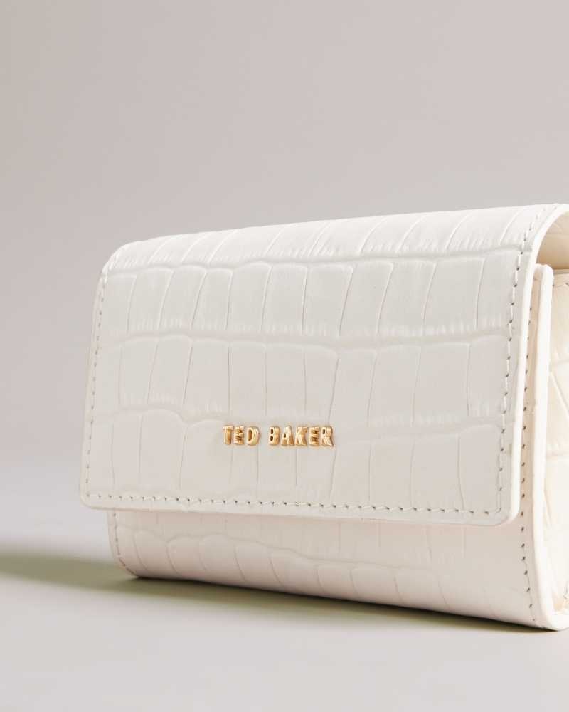 Ivory Ted Baker Sten Leather Imitation Croc Purse | ZA0000387