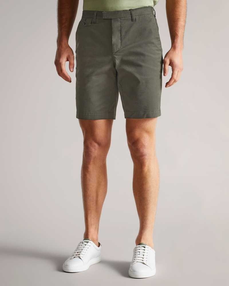 Khaki Ted Baker Ashfrd Chino Shorts | ZA0001057