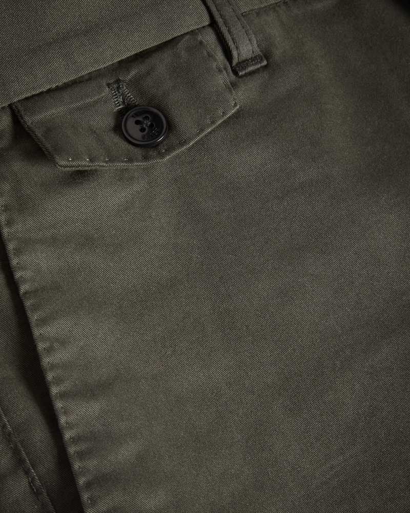 Khaki Ted Baker Ashfrd Chino Shorts | ZA0001057