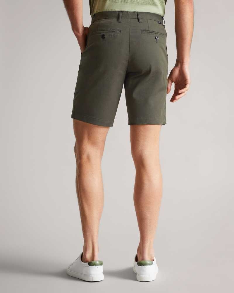 Khaki Ted Baker Ashfrd Chino Shorts | ZA0001057