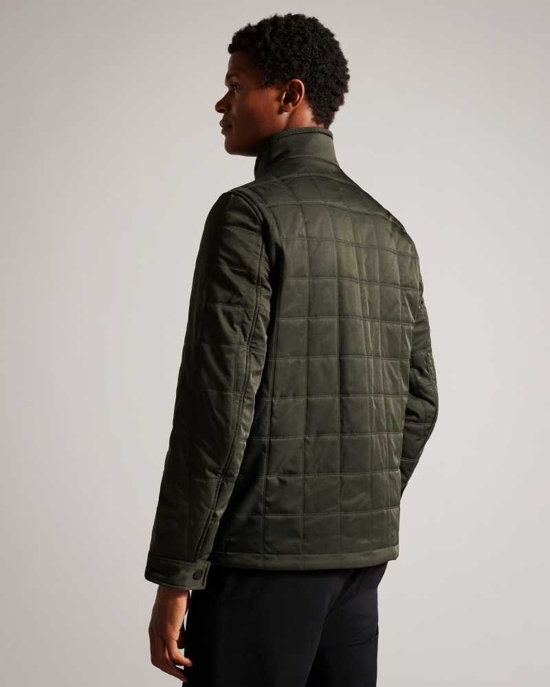 Khaki Ted Baker Humber Quilted Jacket | ZA0000645