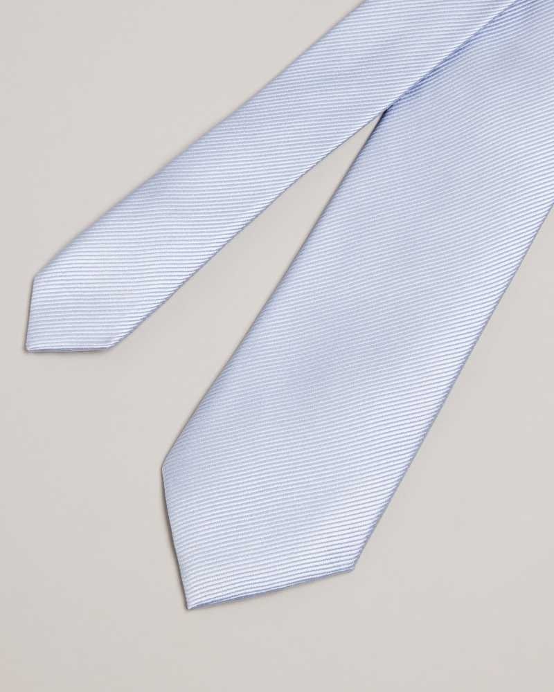 Light Blue Ted Baker Moorez Ottoman Silk Tie | ZA0002168