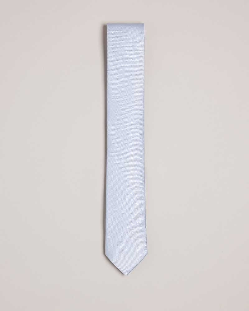 Light Blue Ted Baker Moorez Ottoman Silk Tie | ZA0002168