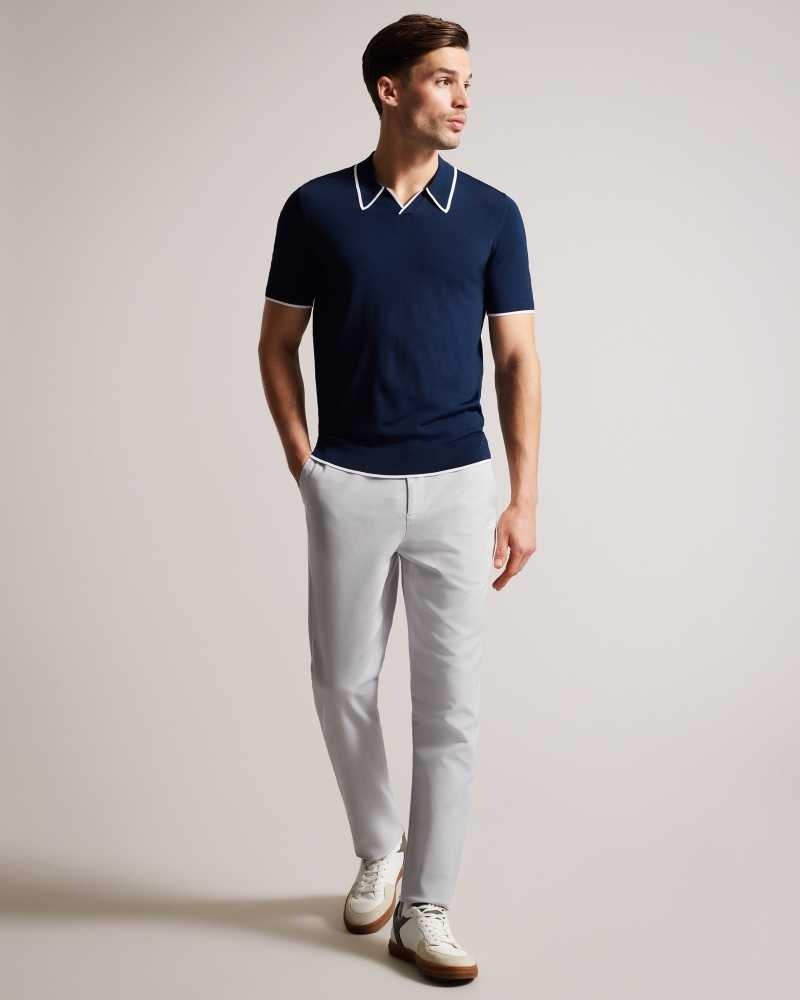 Light Grey Ted Baker Lenard Irvine Slim Fit Smart Chinos | ZA0001561