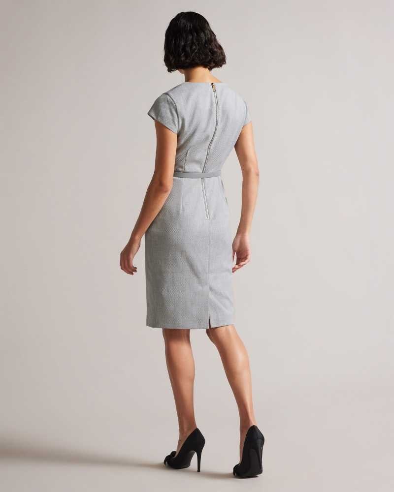 Light Grey Ted Baker Michahd Pencil dress | ZA0001141