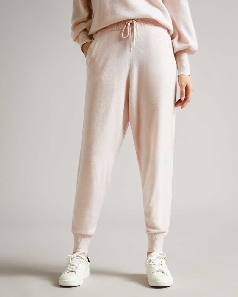 Light Pink Ted Baker Leine Organic Cashmere Jogger | ZA0001499