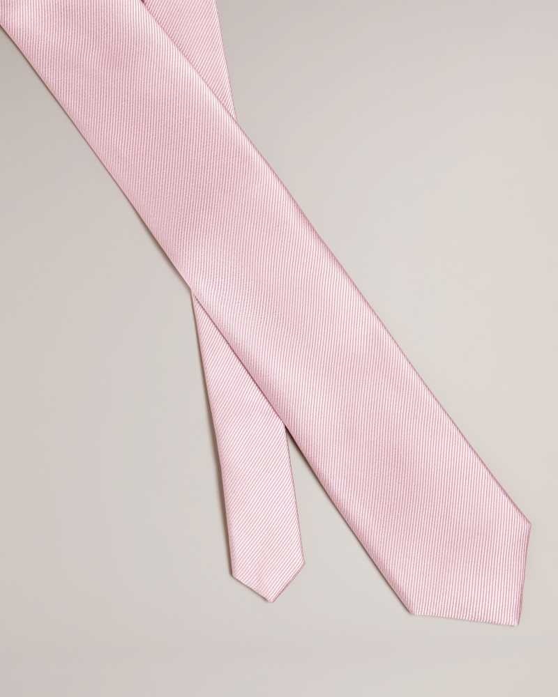 Light Pink Ted Baker Moorez Ottoman Silk Tie | ZA0002148