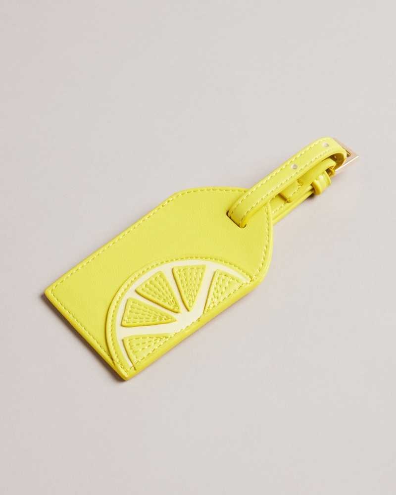 Light Yellow Ted Baker Leemon Lemon Luggage Tag | ZA0000478