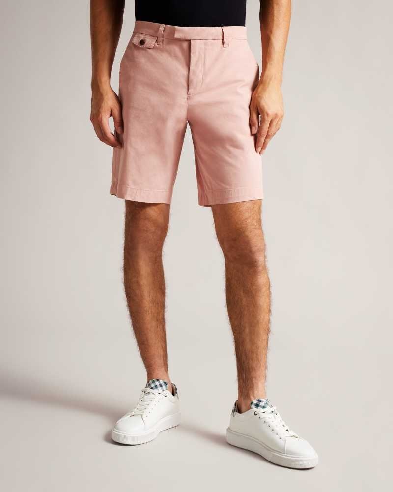 Medium Pink Ted Baker Ashfrd Chino Shorts | ZA0001037