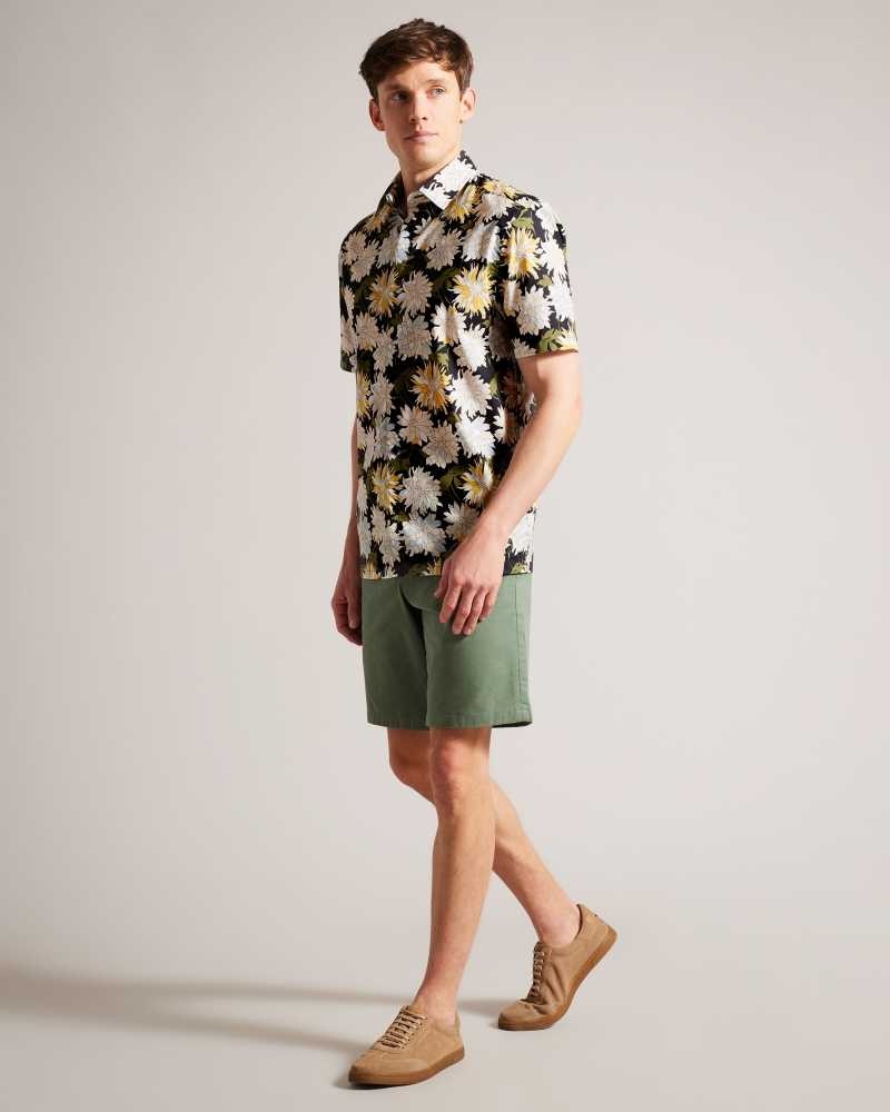 Multicoloured Ted Baker Sallins Short Sleeve Floral Shirt | ZA0001005