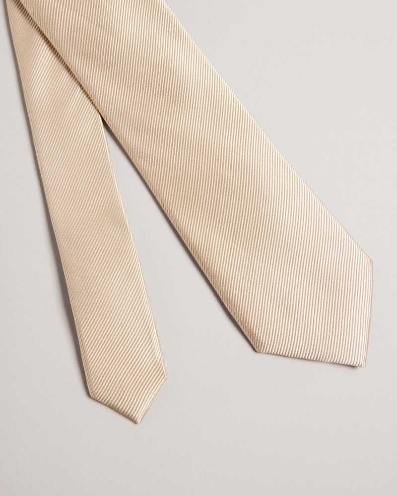 Natural Ted Baker Moorez Ottoman Silk Tie | ZA0002169