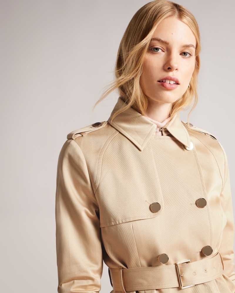 Natural Ted Baker Robbii Lightweight Showerproof Trench Coat | ZA0000555