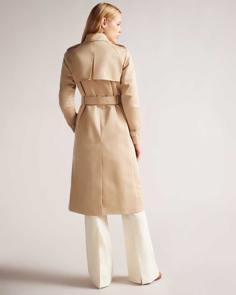 Natural Ted Baker Robbii Lightweight Showerproof Trench Coat | ZA0000555