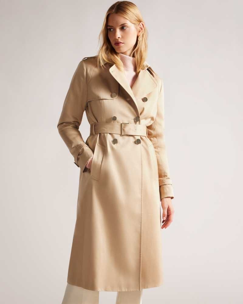 Natural Ted Baker Robbii Lightweight Showerproof Trench Coat | ZA0000555