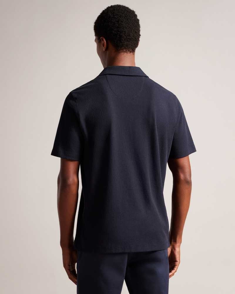 Navy Ted Baker Arkes Regular Fit Polo Shirt | ZA0000914