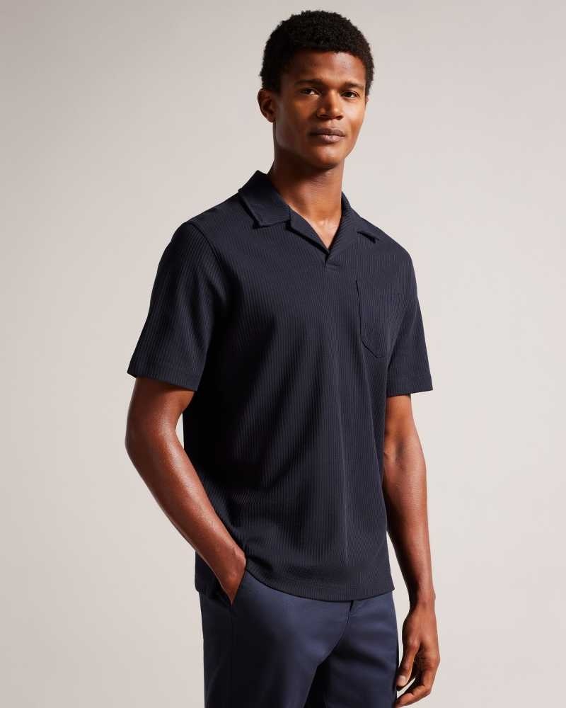 Navy Ted Baker Arkes Regular Fit Polo Shirt | ZA0000914