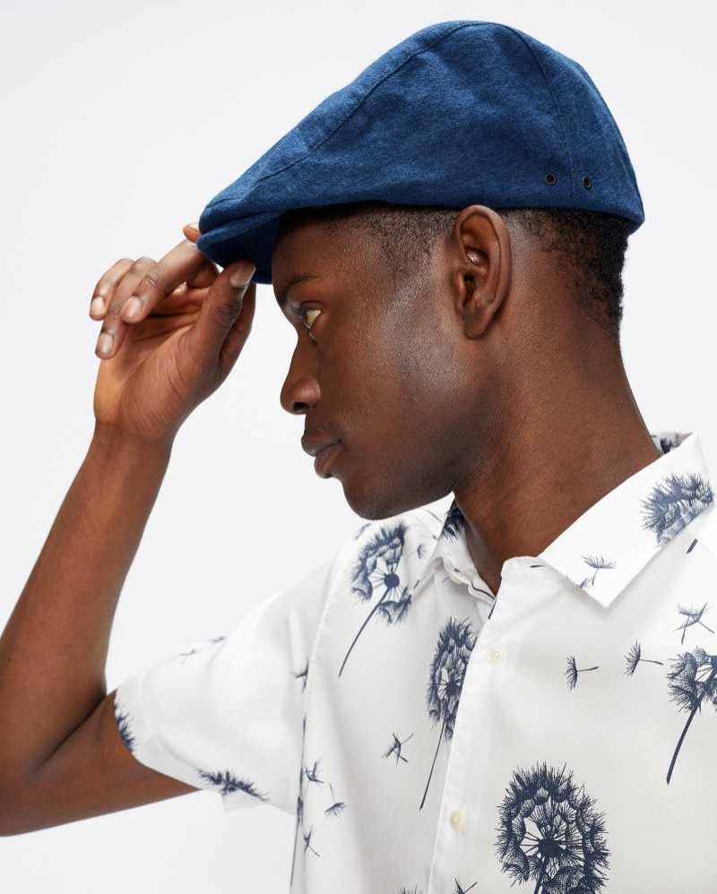 Navy Ted Baker Aspinn Textured Ivy Cap | ZA0001837