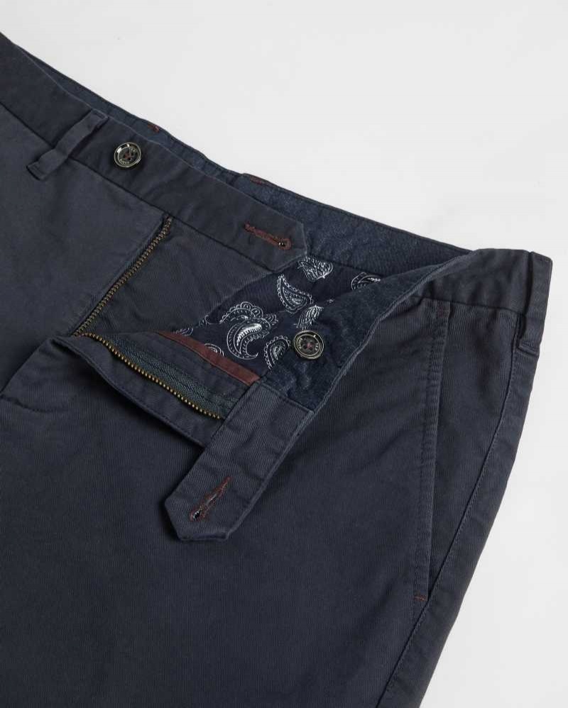 Navy Ted Baker Buenose Cotton Chino Shorts | ZA0001570