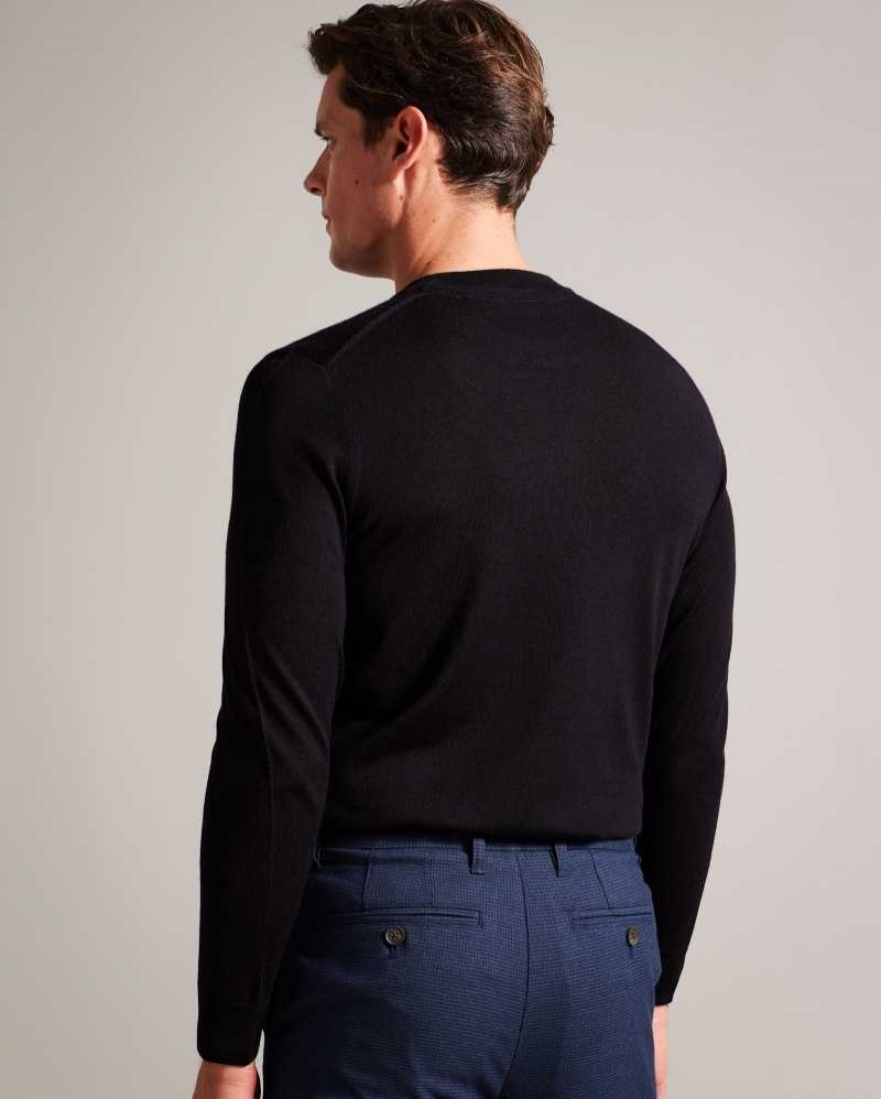 Navy Ted Baker Carnby Lightweight Wool Jumper | ZA0000738