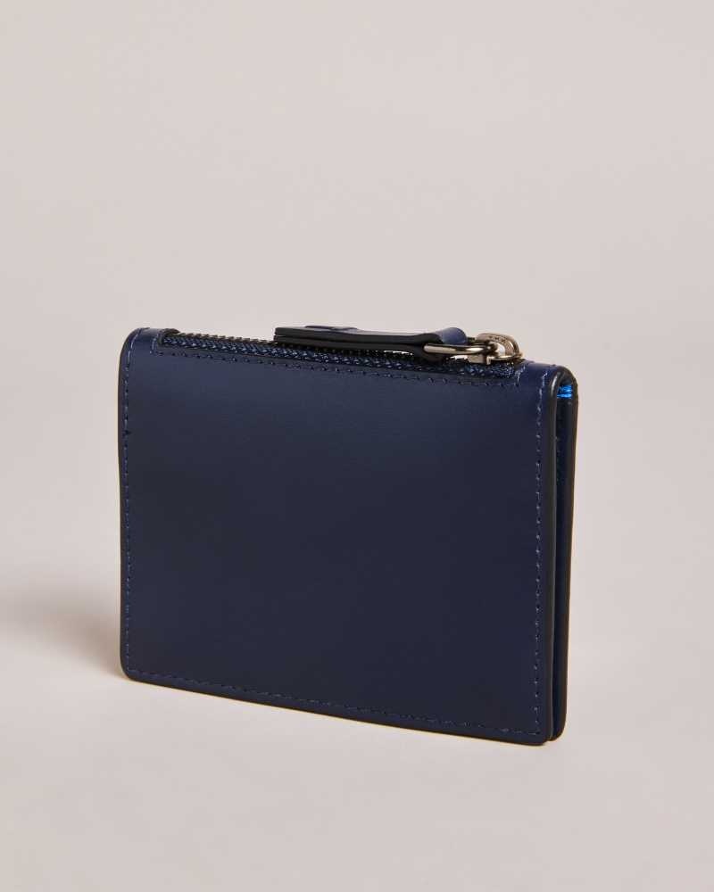 Navy Ted Baker Finnis Contrast Detail Card Holder | ZA0000339