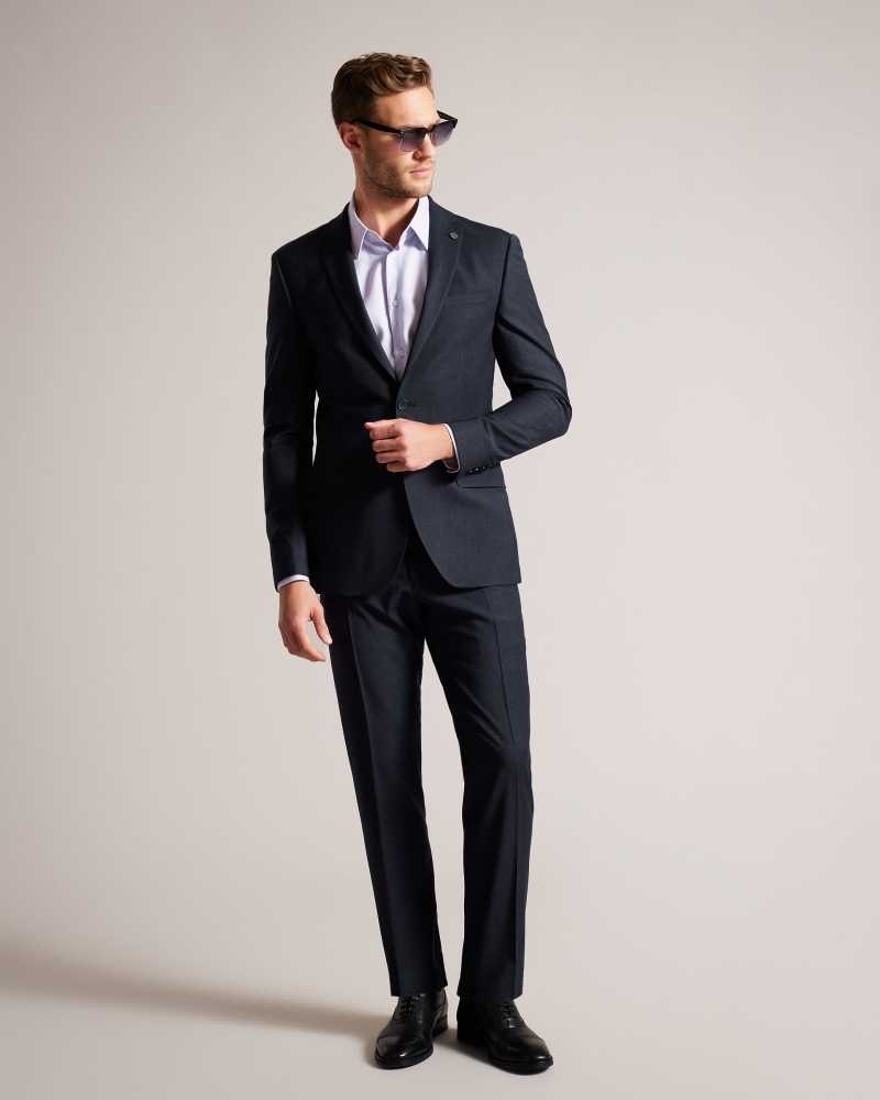 Navy Ted Baker Forbyjs Puppytooth Suit Jacket | ZA0001159