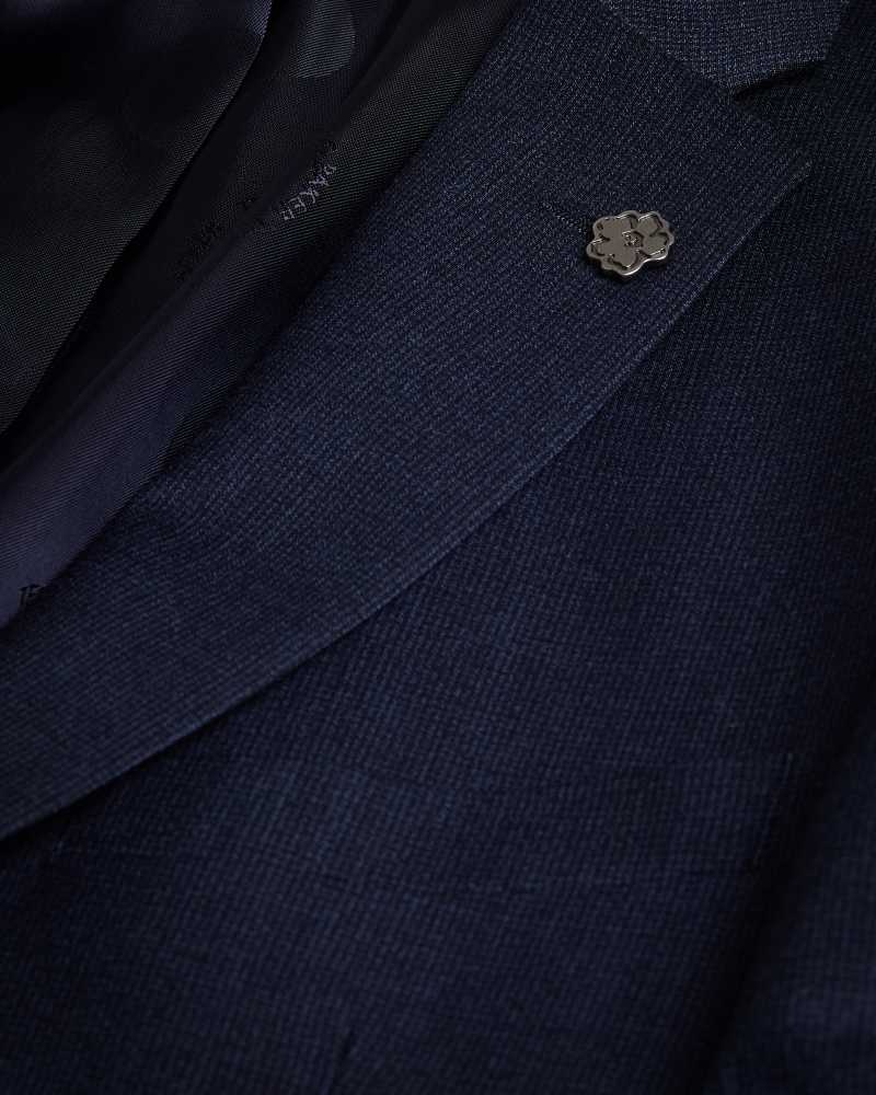 Navy Ted Baker Forbyjs Puppytooth Suit Jacket | ZA0001159