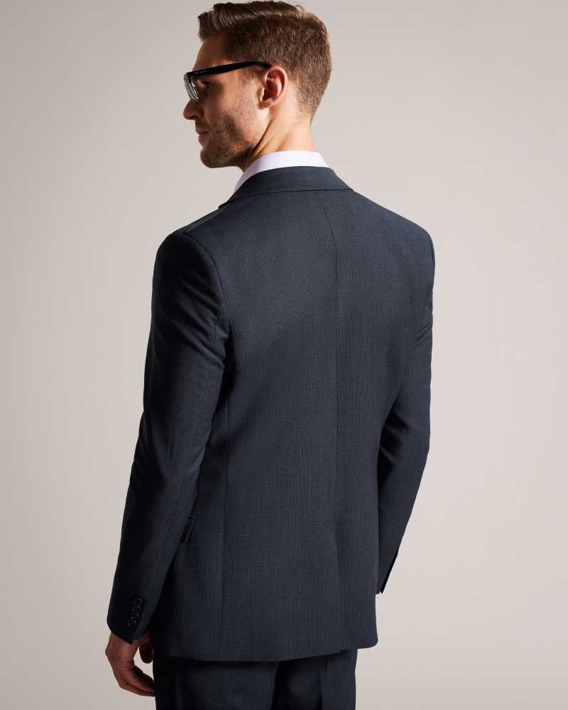 Navy Ted Baker Forbyjs Puppytooth Suit Jacket | ZA0001159