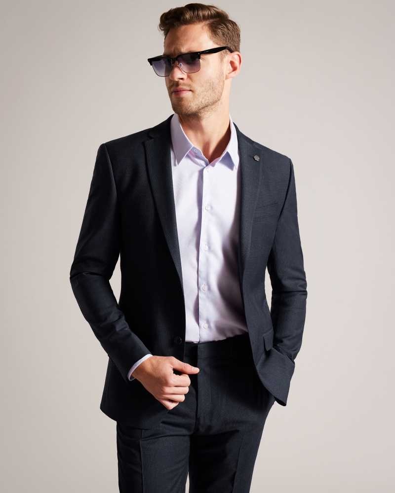 Navy Ted Baker Forbyjs Puppytooth Suit Jacket | ZA0001159