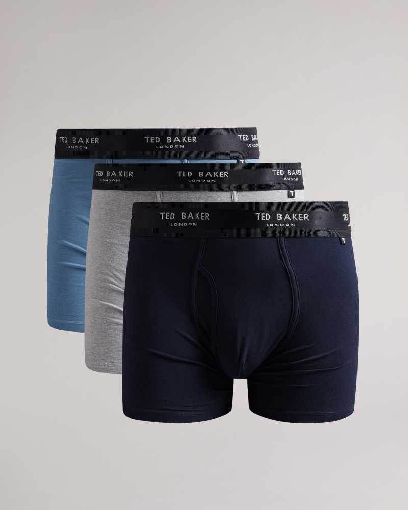 Navy Ted Baker Francc 3 Pack Boxer Briefs | ZA0001591