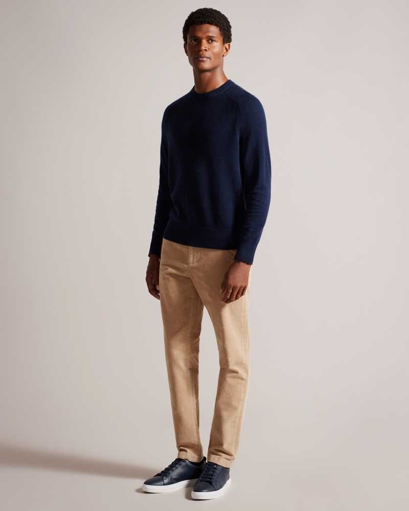 Navy Ted Baker Glant Pure Cashmere Jumper | ZA0000701