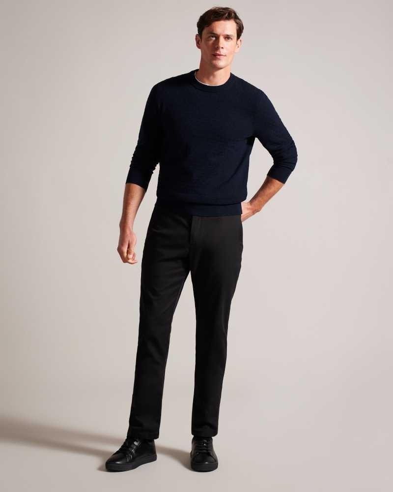 Navy Ted Baker Loung Long Sleeve T Knit Jumper | ZA0000703