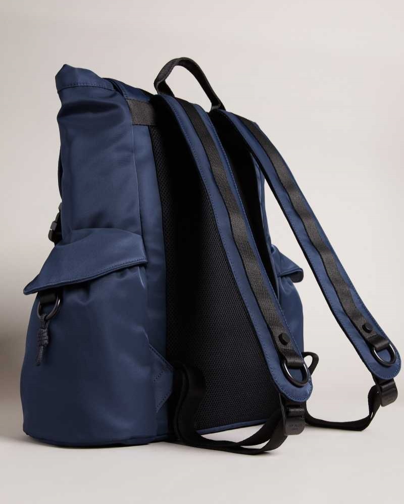 Navy Ted Baker Masha Knit Nylon Backpack | ZA0000285