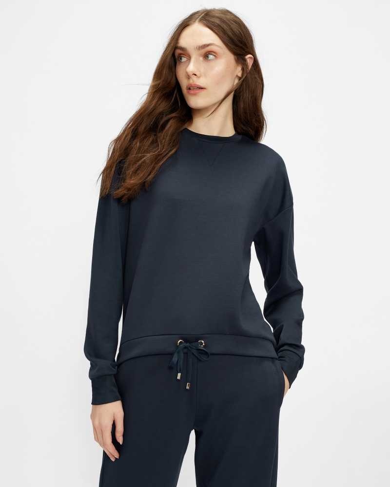 Navy Ted Baker Mialou Lounge Sweater | ZA0001116