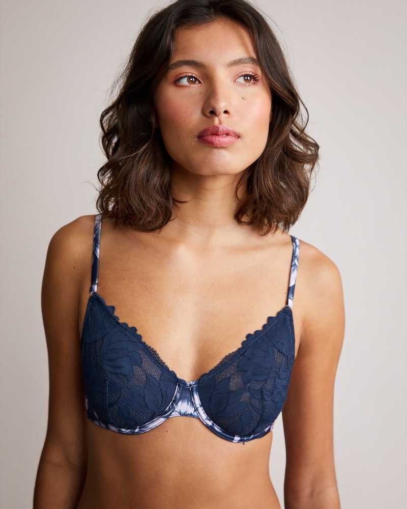 Navy Ted Baker Refa Underwired Lace Bra | ZA0000824