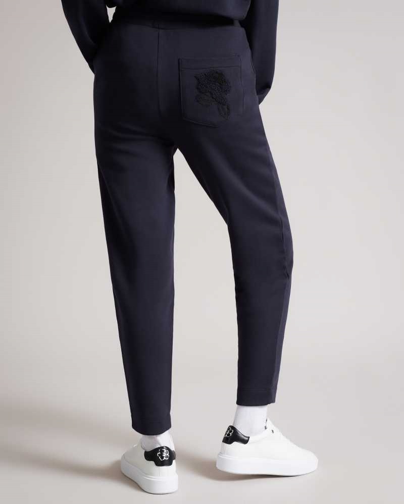 Navy Ted Baker Welda Flower Patch Jogger | ZA0001477