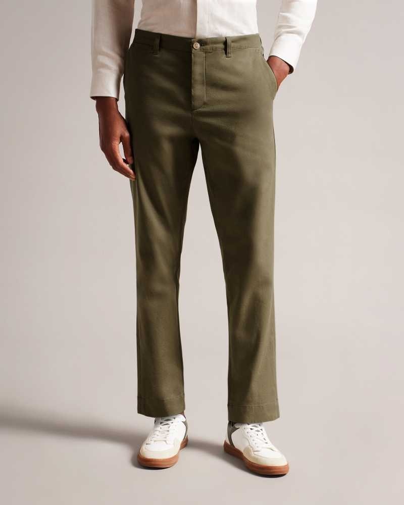 Olive Ted Baker Genbee Casual Relaxed Chinos | ZA0001550