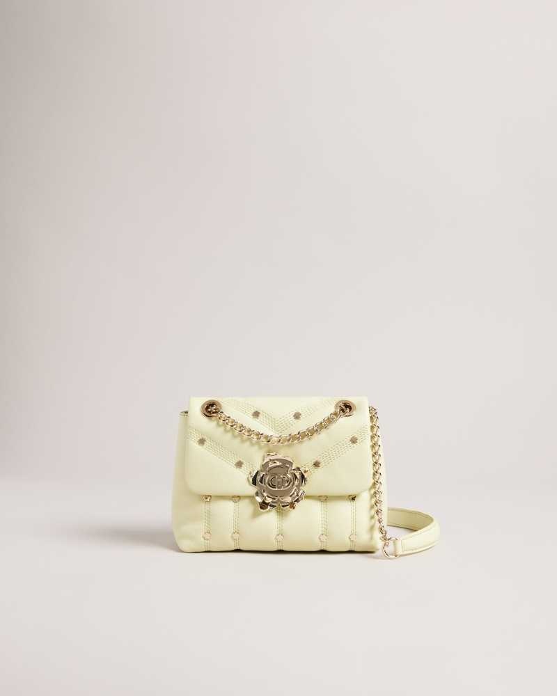 Pale Green Ted Baker Ayalisa Studded Leather Quilted Bag | ZA0000296