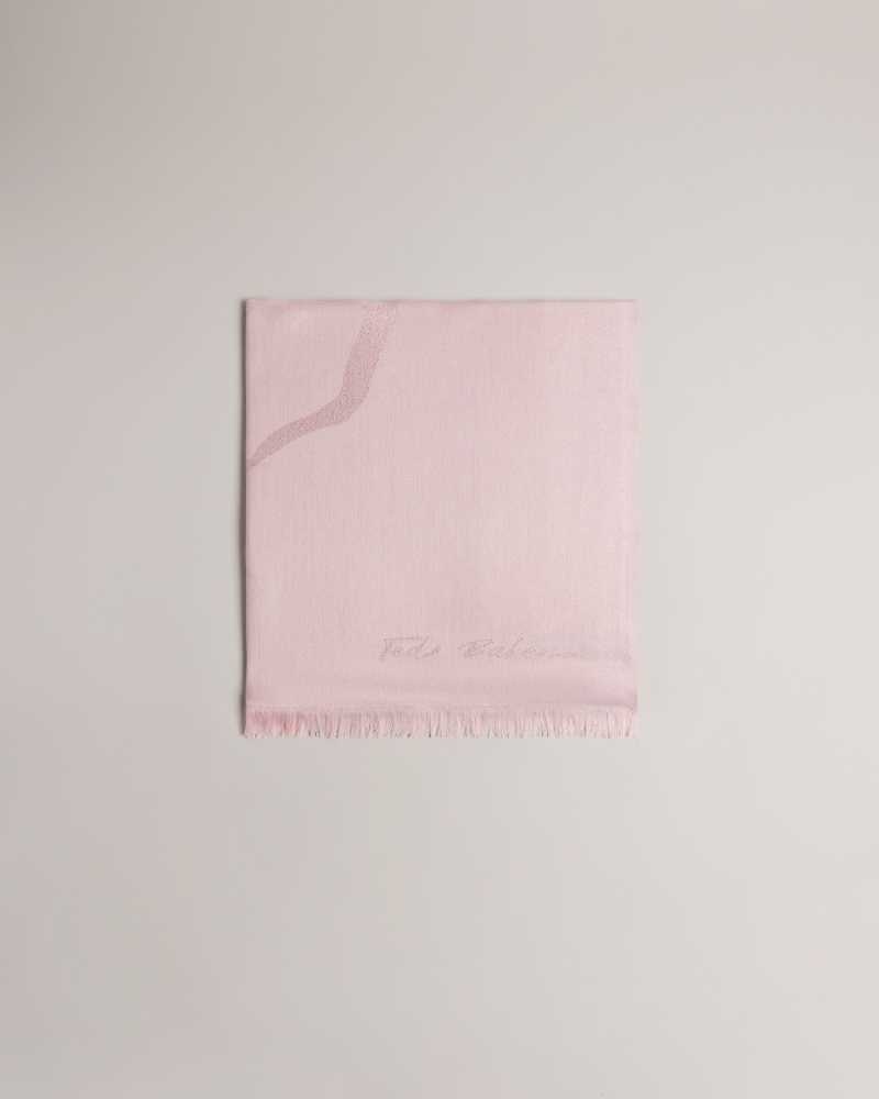 Pale Pink Ted Baker Shersa Magnolia Scarf | ZA0002039