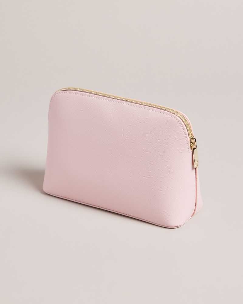 Pale Pink Ted Baker Studel Studded Heart Makeup Bag | ZA0000329