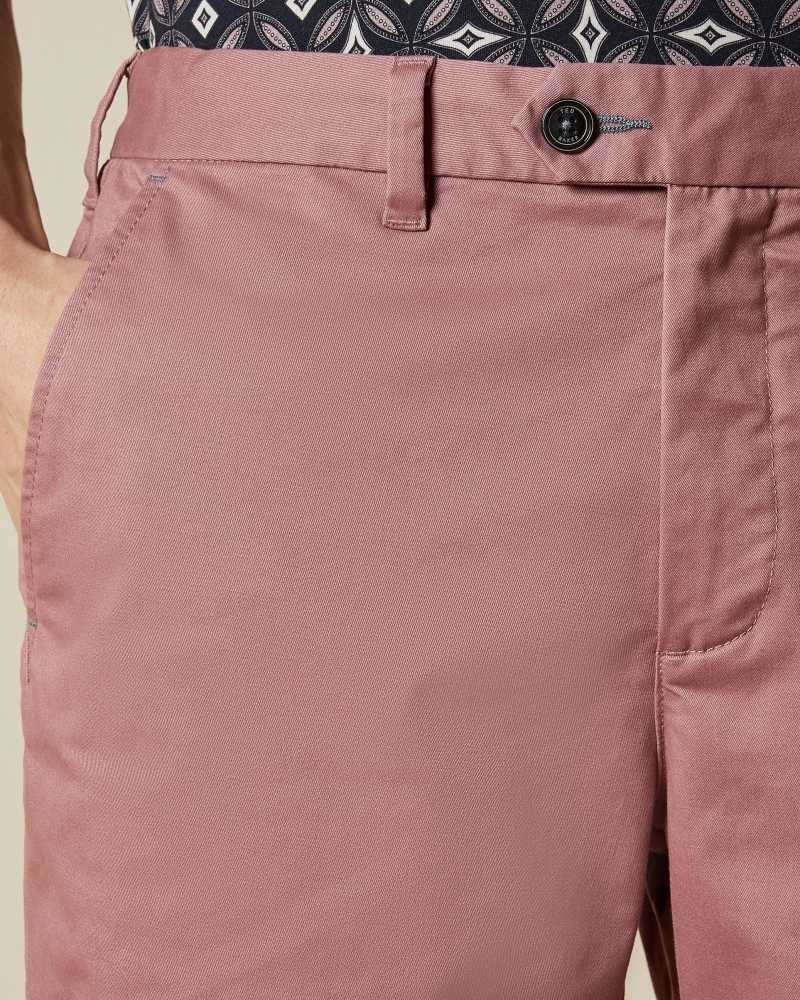 Pink Ted Baker Buenose Cotton Chino Shorts | ZA0001559