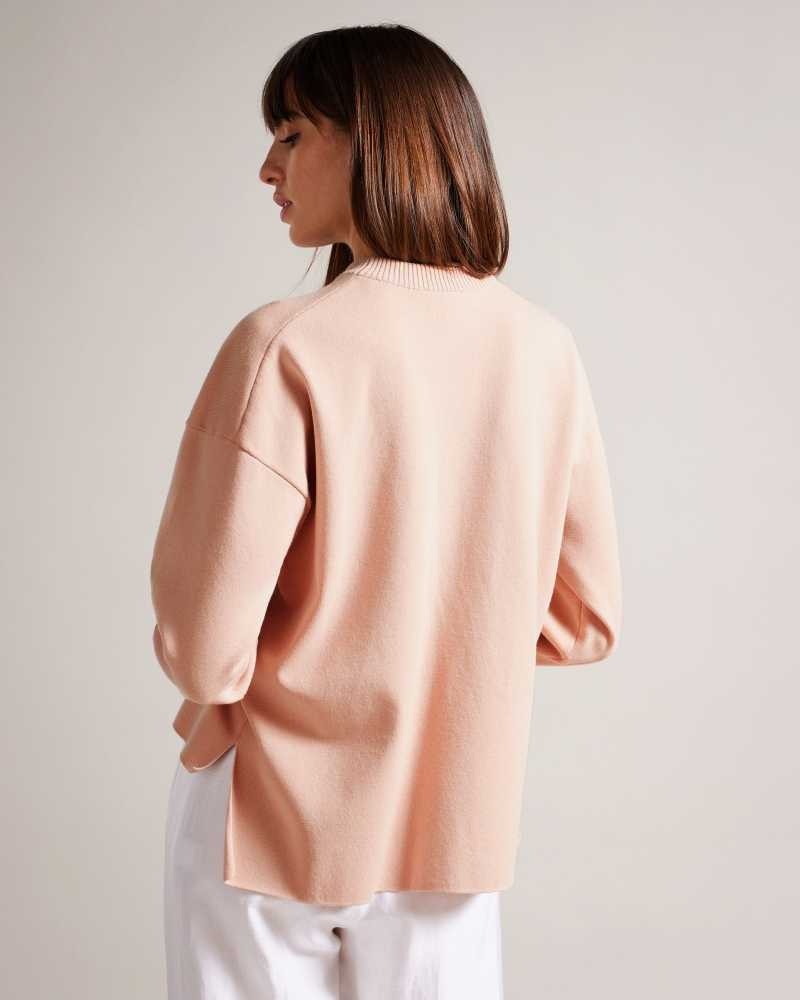 Pink Ted Baker Elssiaa Branded Jacquard Knit Jumper | ZA0000691