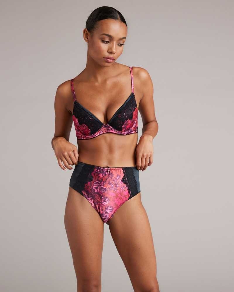 Pink Ted Baker Janene Floral Underwired Bra | ZA0000823