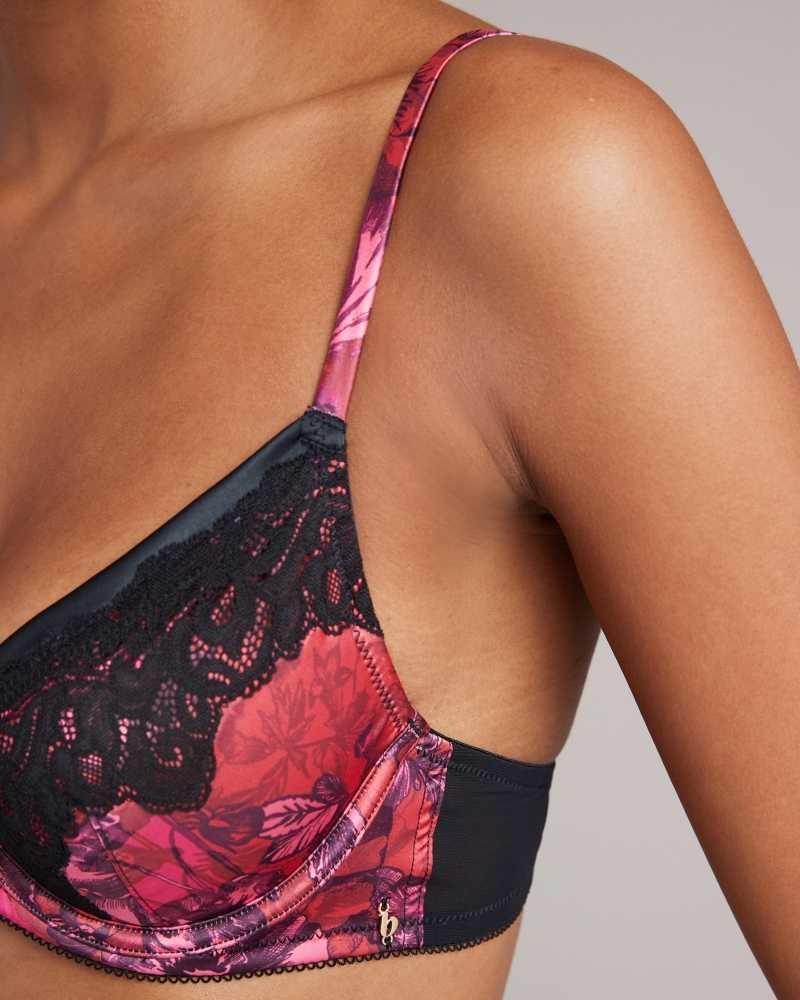 Pink Ted Baker Janene Floral Underwired Bra | ZA0000823