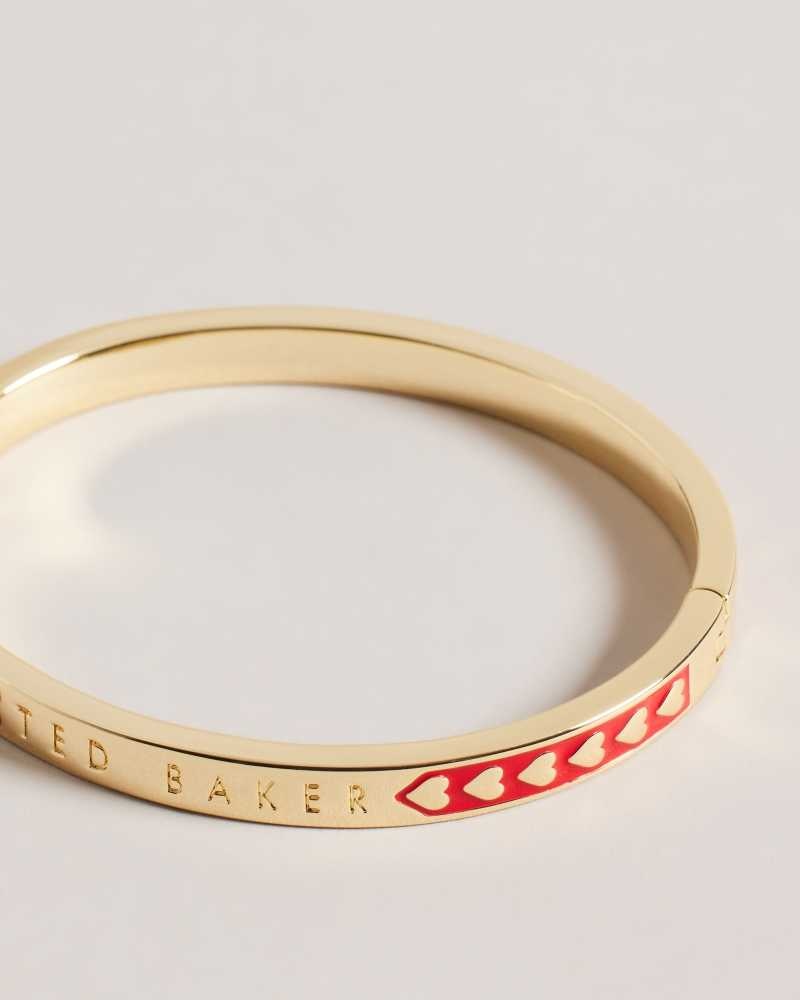 Red Ted Baker Eellie Enamel Heart Bangle | ZA0001874