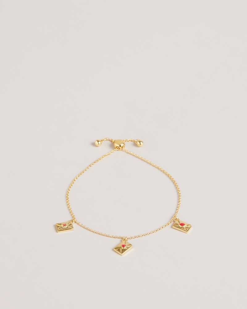 Red Ted Baker Larsela Love Letter Charm Bracelet | ZA0001892